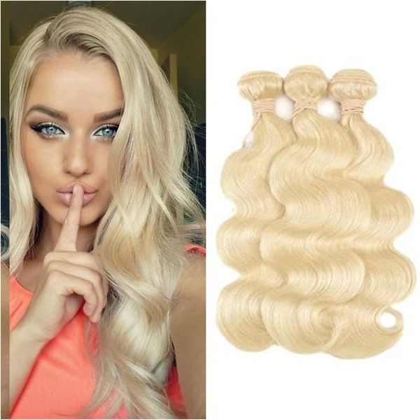 Cheap Blonde Hair Weave Body Wave Malaysian Virgin Human