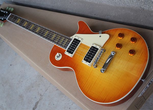 

Yellow tandard electric guitar 1960 commemorate with mahogany neck white pickguard offer cu tomized