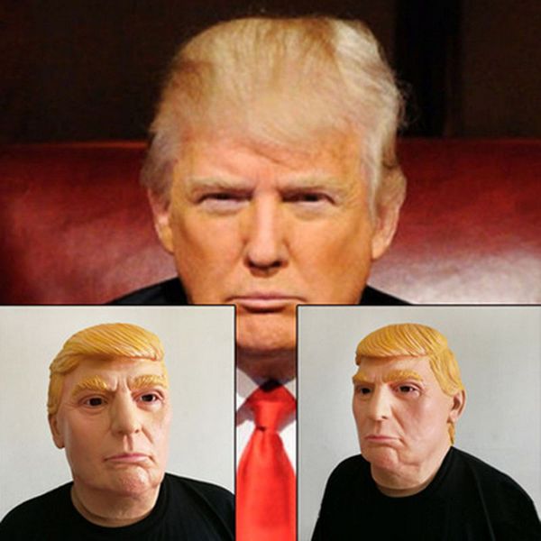 ABD Başkan Adayı Bay Trump Maskeleri Cadılar Bayramı Maskesi Lateks Yüz Maskesi Milyarder Başkan Donald Trump Lateks Maskeleri