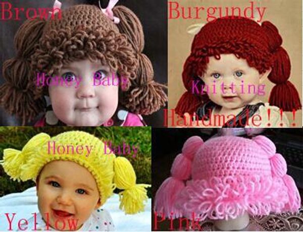 2019 Baby Wig Hat Kid Inspired Hat Girl Cabbage Patch Wig Hat