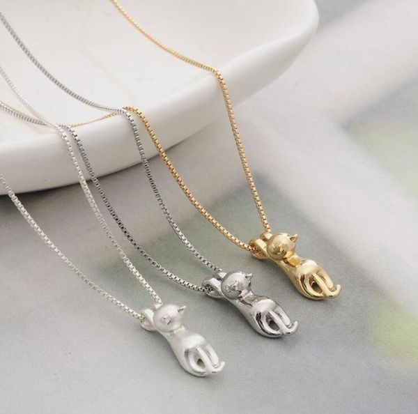 

good a++ cute cat pendant cat star fashion clavicle chain wfn513 (with chain) mix order 20 pieces a lot, Silver