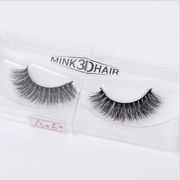 

3d 100% mink hair false eyelash natural real fake eye lashes crisscross full strip lashes hand made plastic cotton stalk