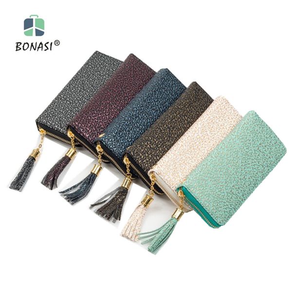

wholesale- new women flower leather vintage women wallet long european simple large capacity clutch zipper change purse hasp money bag, Red;black