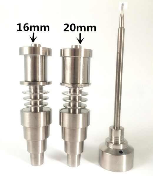 

Domeless GR2 Титана ногтей для 16 мм / 20 мм D-ногтей Enail нагреватель катушки карбюратор Cap комплекты для обоих женский мужской стекла воды Бонг