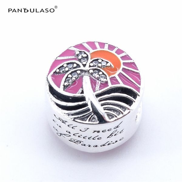 

paradise sunset beads sterling-silver jewelry for woman gift fits pandora bracelet charms diy europe new love collection