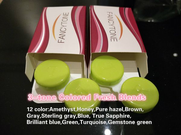 

By dhl fancytone 12 color fre h 3 tone pp bli ter contact len ca e color contact len package box