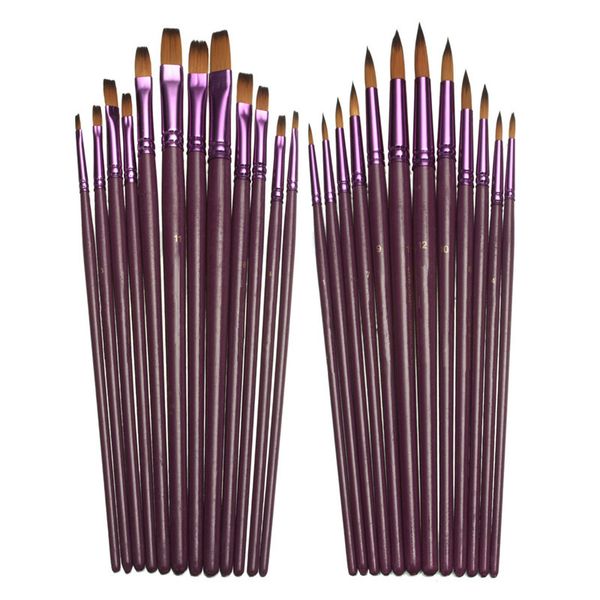 

Different Size Artist Fine Nylon Hair Paint Brush Set For Watercolor Acrylic Oil Painting Brushes Drawing Art Supplie 12pcs/set X 20 set