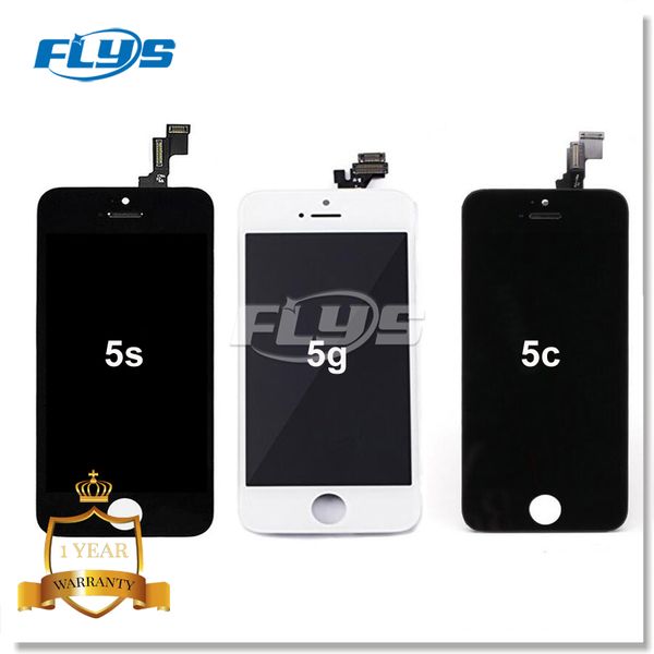 

Aaa quality for iphone 5 5c 5 lcd touch creen digitizer full et a embly white and black color dhl