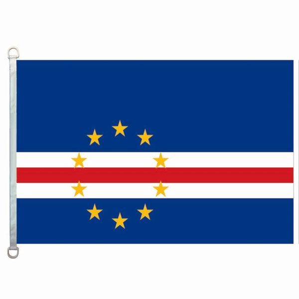 

good flag cape verde flags banner 3x5ft-90x150cm 100% polyester country flags, 110gsm warp knitted fabric outdoor flag