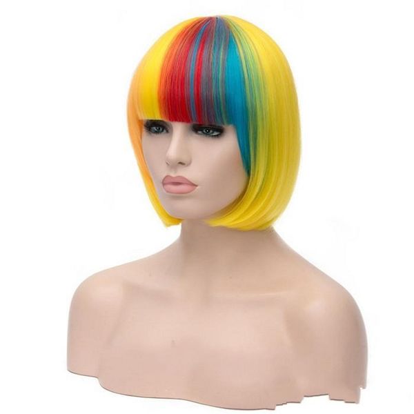 perruque multicolore pas cher