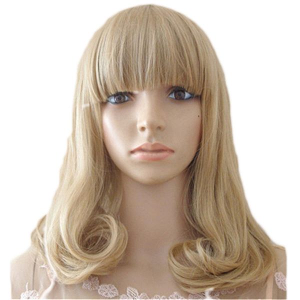 

woodfestival bob wig blonde curly wig with bangs pear linen short hair wigs heat resistant fiber synthetic women, Black