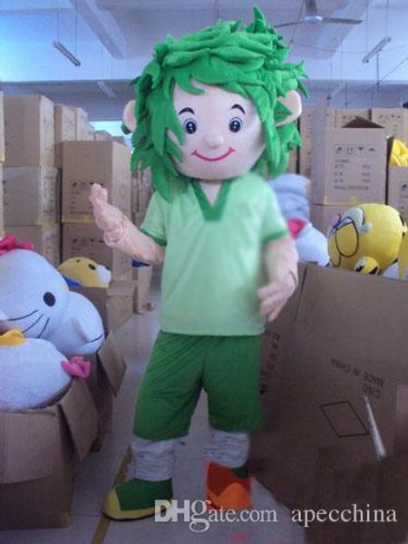 Costume Boy Mascot Traje Adulto Carnaval Carnival Fantasia Traje Fantasia Traje Adulto Traje dos Desenhos Animados Trajes Fatos Fatos