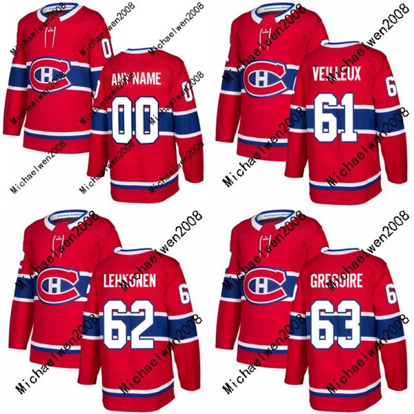 

Mens Women Youth 61 Yannick Veilleux Jersey 2017-2018 Season Montreal Canadiens 62 Artturi Lehkonen 63 Jeremy Gregoire Custom Hockey Jerseys