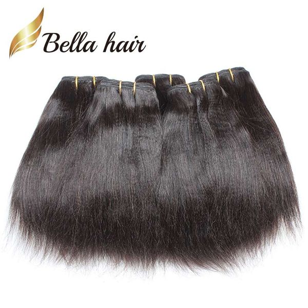 

100% malaysian hair weaves human hair weft hair extensions 8~30inch 3pcs/lot yaki natural color bellahair, Black