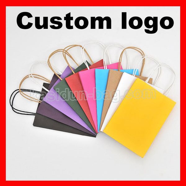 

wholesale- (1000pcs/lot) size w21xh27x11cm custom gift paper bag with handles