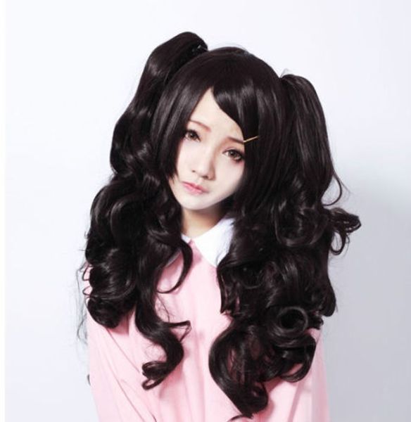 

gt;>>maid cosplay wig harajuku gothic lolita long black wig a83, Black;brown
