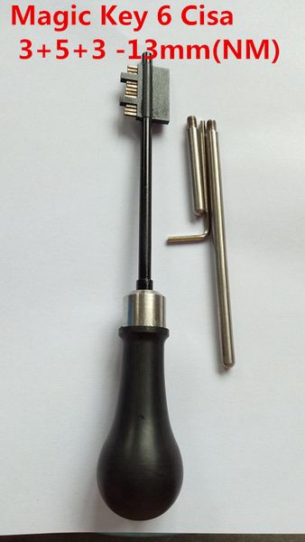 Ücretsiz Gönderim En İyi Kalite Yeni Ürün Sihirli Key 06 CISA 3+5+3 - 13 MM (NM) Master Anahtar Kodlayıcı Çilingir Araçları