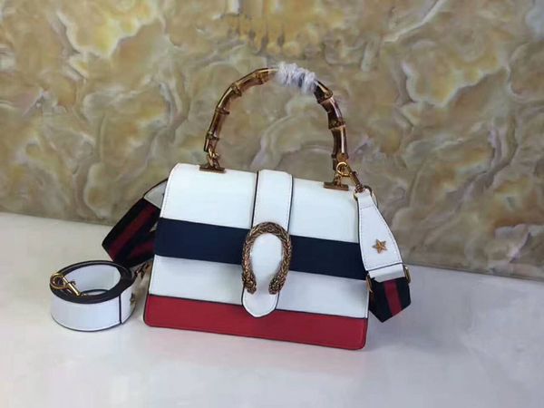 

2017 new ladies leather mixed color decorative handbag shoulder bag fashion retro classic design master high end unique design ing
