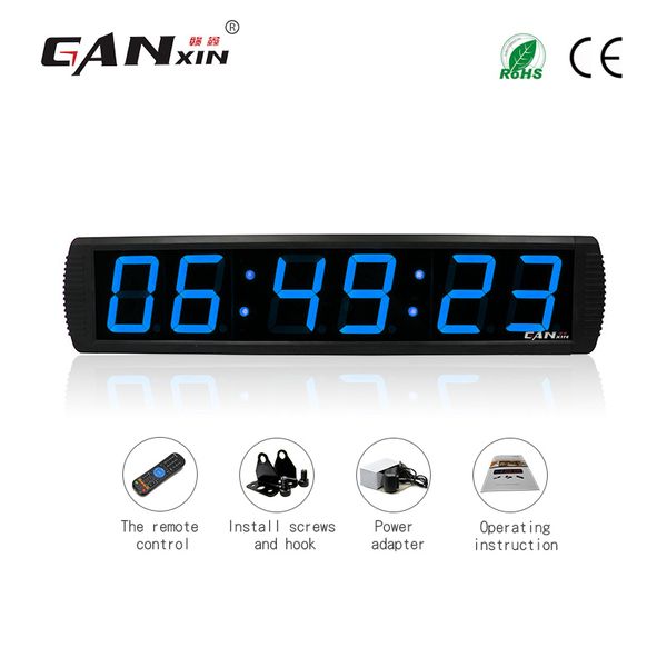 

ganxin]4 inch 6 digits led display digital office clock garage edition wall timer countdown clock