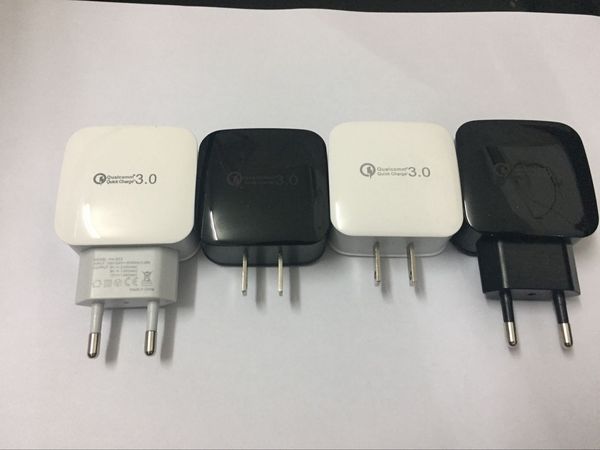 

50 шт./лот оригинальный qc 3.0 usb зарядное устройство 3a быстрое зарядное устройство ес сша стандарт usb зарядное устройство для samsung xi