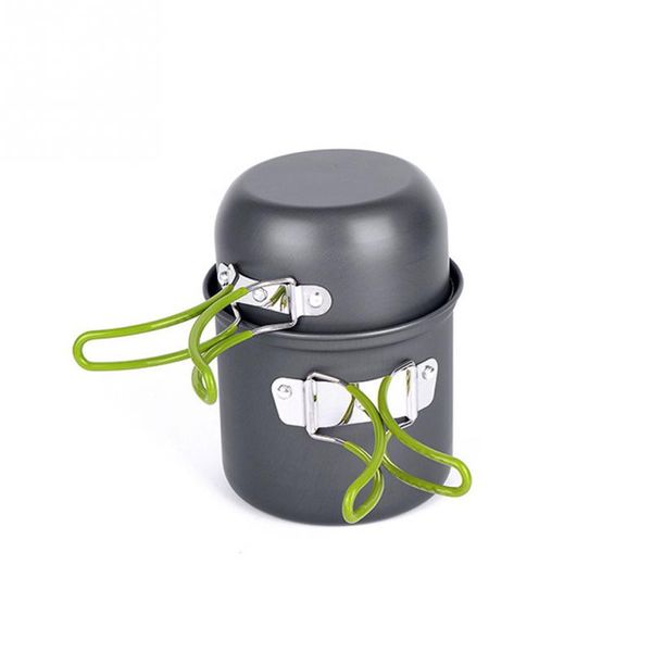 

non-stick pots pans bowls portable outdoor camping hiking cooking set cookware