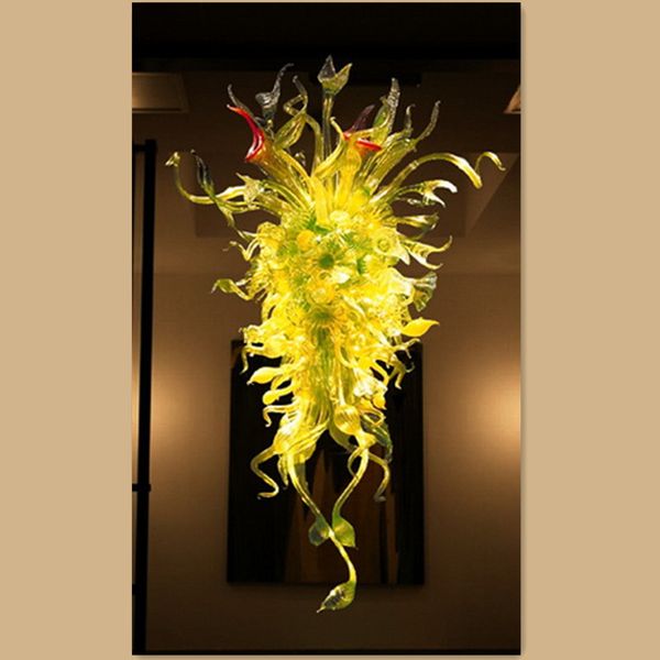 

yellow large pendant lighting hand made blown glass chandelier crystal chandelier luminaire european chandeliers christmas decor