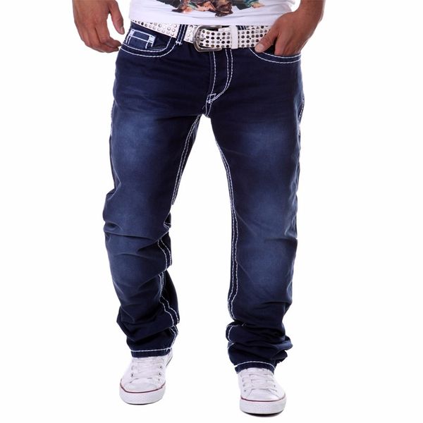 

wholesale- spring&summer new fashion regular straight men jeans casual men pants pantalones vaqueros hombre, Black