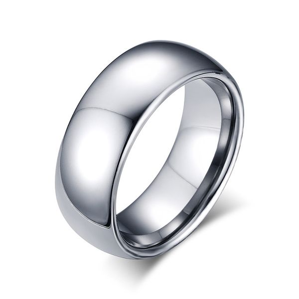 

wedding ring classic domed 8mm tungsten carbide weeding band ring for man and woman us size 5-13, Slivery;golden