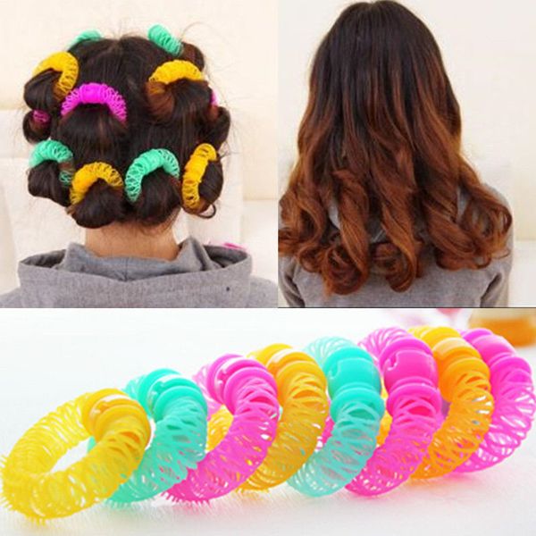 8 pcs Magic Leverage Espiral Curls Tool Hairdress Bendy DIY Hair Styling Encrespador BB # R48