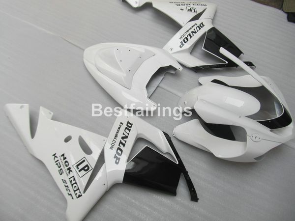 Kawasaki Ninja ZX10R 04 05 için üst-satış karoser Fairings beyaz siyah fairing kiti ZX10R 2004 2005 YT22