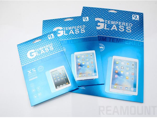 Caixa de Papel de Embalagem De Vidro Temperado para Protetor de Tela da Película Saco de Embalagem de Filme Para Tablet 8 ''