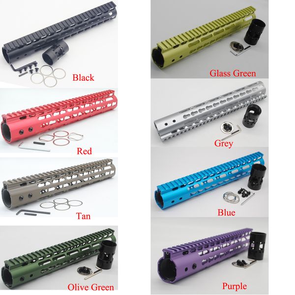 

9 colors 12'' inch ultralight keymod handguard rail float rail mount systems for ar-15 / m4 / m16 .223/5.56