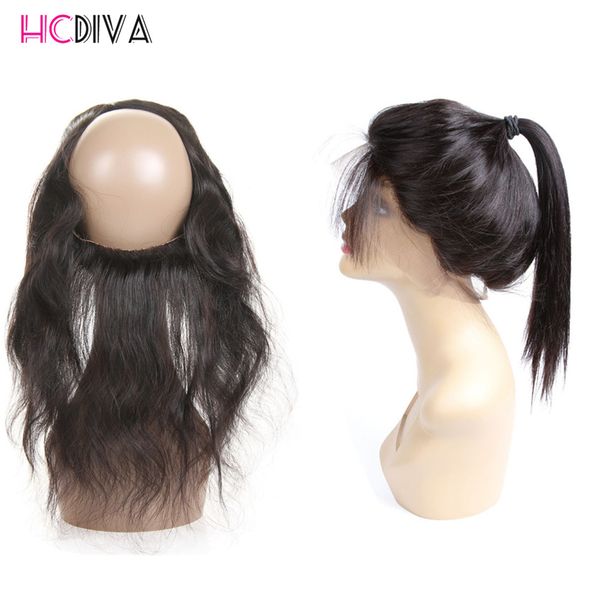 

hcdiva предварительно сорвал 360 кружева фронтальная закрытие body wave полный кружева фронтальная с волосами младенца естественный волосяно, Black;brown