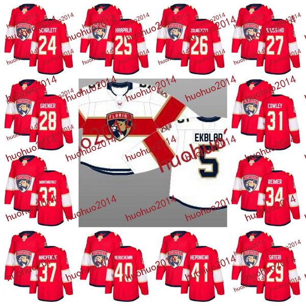 

Florida Panthers 2017-2018 Season 24 Reece Scarlett 25 Henrik Haapala 26 Harry Zolnierczyk 27 Nick Bjugstad 28 Alexandre Greni Hockey Jersey