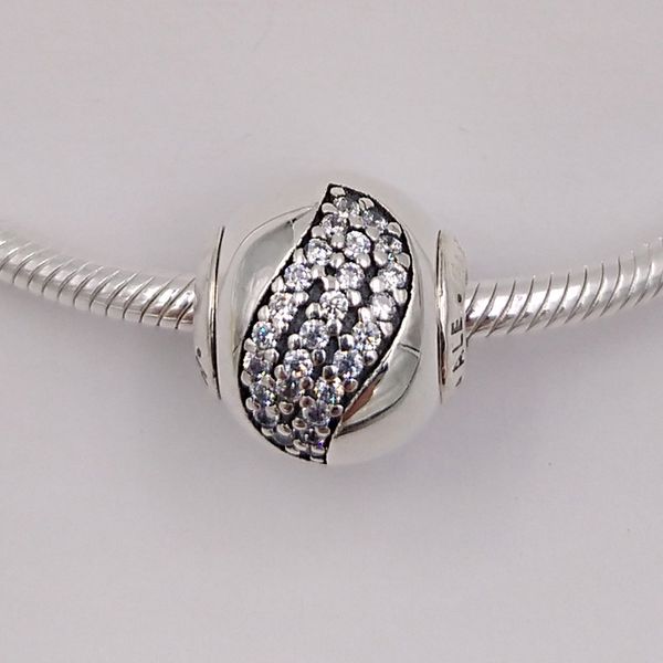 Ciondoli Essenza Felicità realizzati in argento sterling 925 adatti in stile europeo Bracciali di marca Collane ALE Andy Jewel 796021CZ Perline per creazione di gioielli