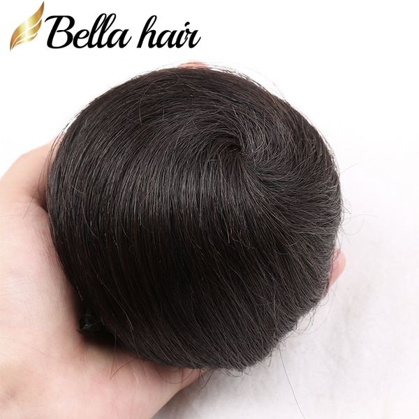 Bellahair 100 Echthaar-Duttverlängerungs-Donut-Chignon-Haarteile für Frauen und Männer, sofortiges Hochstecken mit Fake-Dutt-Haargummis