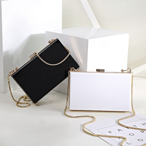 

2017 new clear transparent shoulder bags for ladies acrylic chain shoulder bag crossbody bag women clutches evening bags
