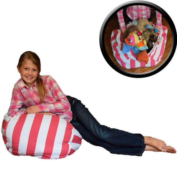 2019 63cm Storage Bean Bags Beanbag Chair Kids Bedroom Stuffed