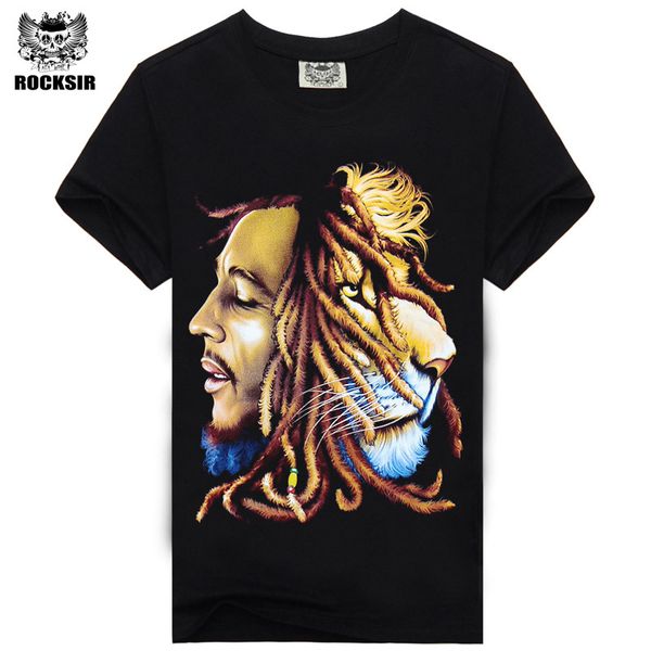 

wholesale- bob marley quotes music reggae rastafari men's tee t-shirt dress camisetas camisa clothing t shirt, White;black