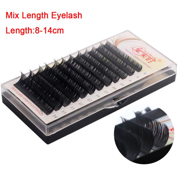 

Newcome Mix длина ресниц 8-14 см весь размер 3D наращивание ресниц индивидуальные ресницы Ресницы Eye Lashes макияж инструменты