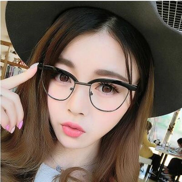 

wholesale- 2016 new designer cat eye glasses retro fashion women glasses frame, Silver