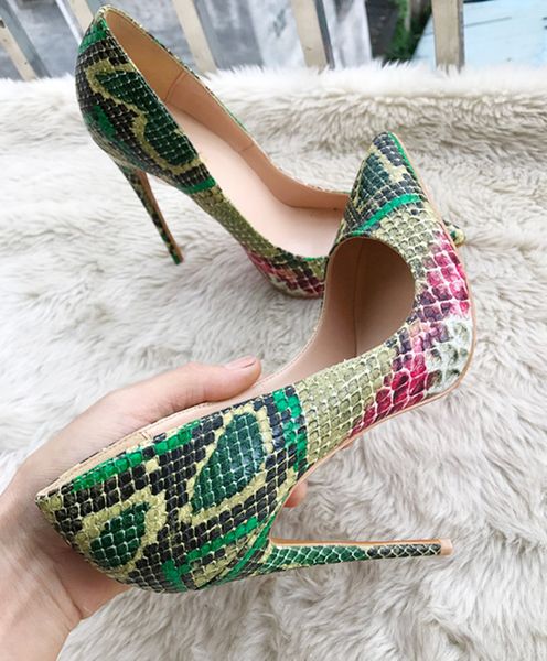 

Бесплатная доставка мода женщины python змея точка toe тонкий IRed дно высокие каблуки обувь насосы сапоги 8 см 10 см 12 см каблуки размер 33-44