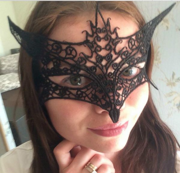 

50pc black cutout lace mask halloween masquerade lady fox mask ing