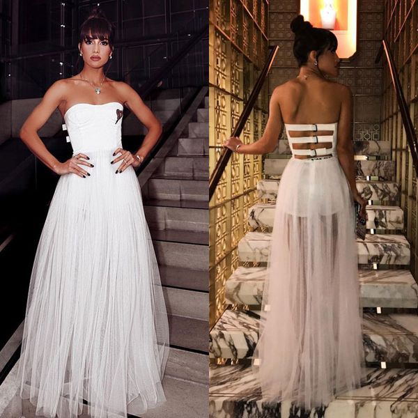 

сексуальные дешевые белые платья выпускного вечера без бретелек шеи рукавов вышивка платье вечерняя одежда 2018 новый спинки вечерние платья, Black