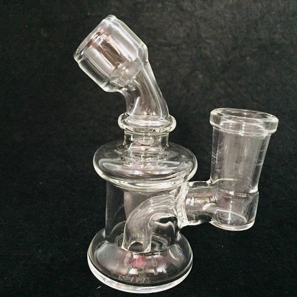 3.3 Inç Mini Cam Yağı Nano Kuleleri Bongs 14mm Kadın Pyrex Su Bong Recycler Cam Su Boruları Mars Cam Blunt Fıskiye