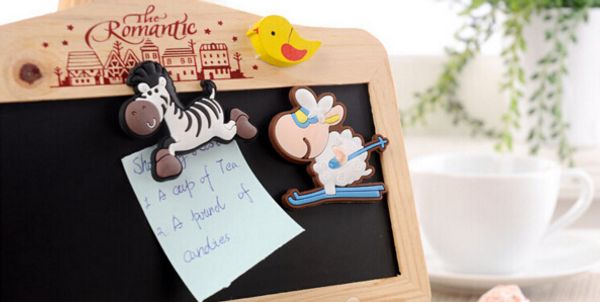 1000 pz spedizione gratuita da fedex dhl Magneti in gel di silicio per frigorifero animale creativo per bambini che giocano e lasciano messaggi per divertimento