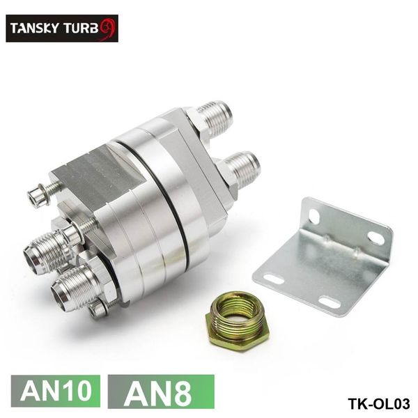 

Tansky - High Quality Universal Oil Filter Cooler Sandwich Plate Adapter silver TK-OL03 AN8 / AN10 Have In Stock