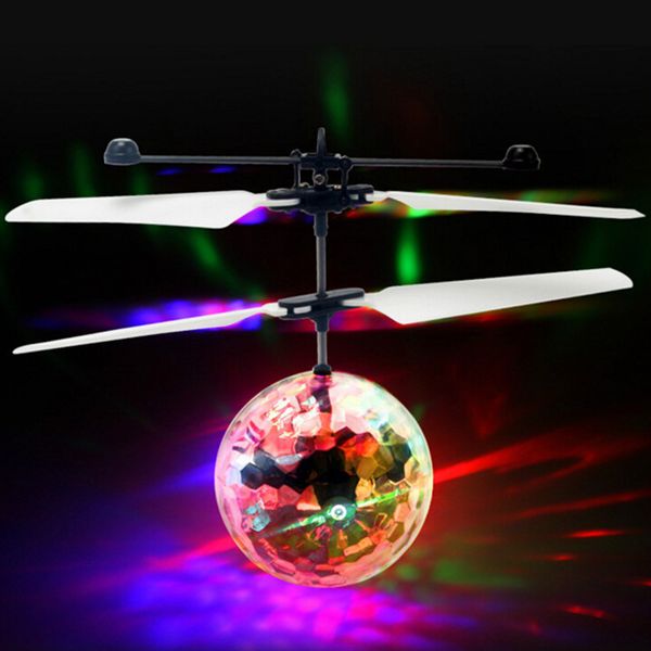 

wholesale- flying rc ball aircraft helicopter led flashing light up toy induction toy electric toy drone for kids children