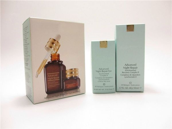 

famous brand lotion by advanced night repair lotion for face and eyes skin relaxing bottle sets 50ml+15ml, White