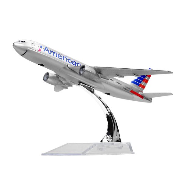

Новая горячая продажа 1: 400 American Airlines Boeing 777 16 см сплава металла модель самолета реб